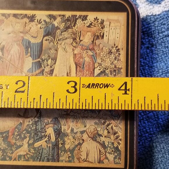 Vintage Pimpernel Cork Wood Coasters 4" Medieval motif set of 5 - Picture 10 of 10